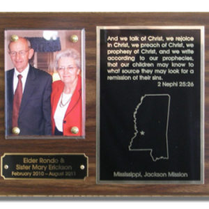 Missionary Plaque